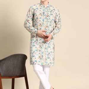 Indigo Bloom Printed Kurta